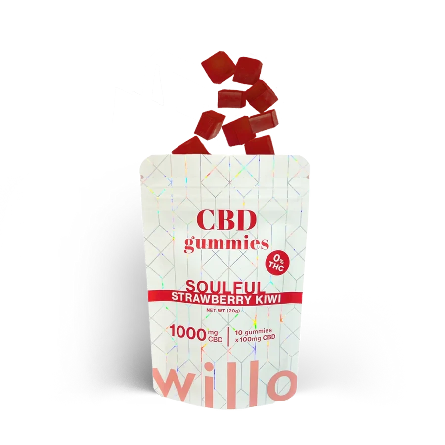 (1000mg CBD) Strawberry Kiwi Gummies By Willo