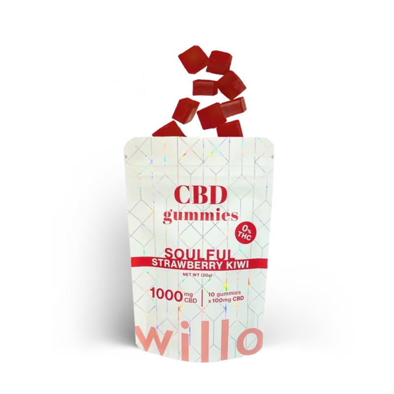 (1000mg CBD) Strawberry Kiwi Gummies By Willo