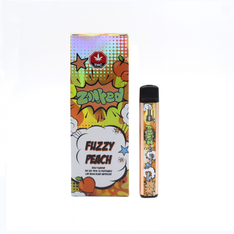 (1g) Fuzzy Peach (Sativa) Live Resin Disposable By Zonked