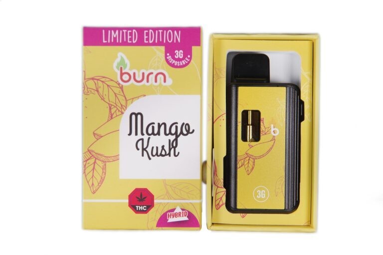 (3g) (Hybrid) Mango Kush Disposable Vape By Burn