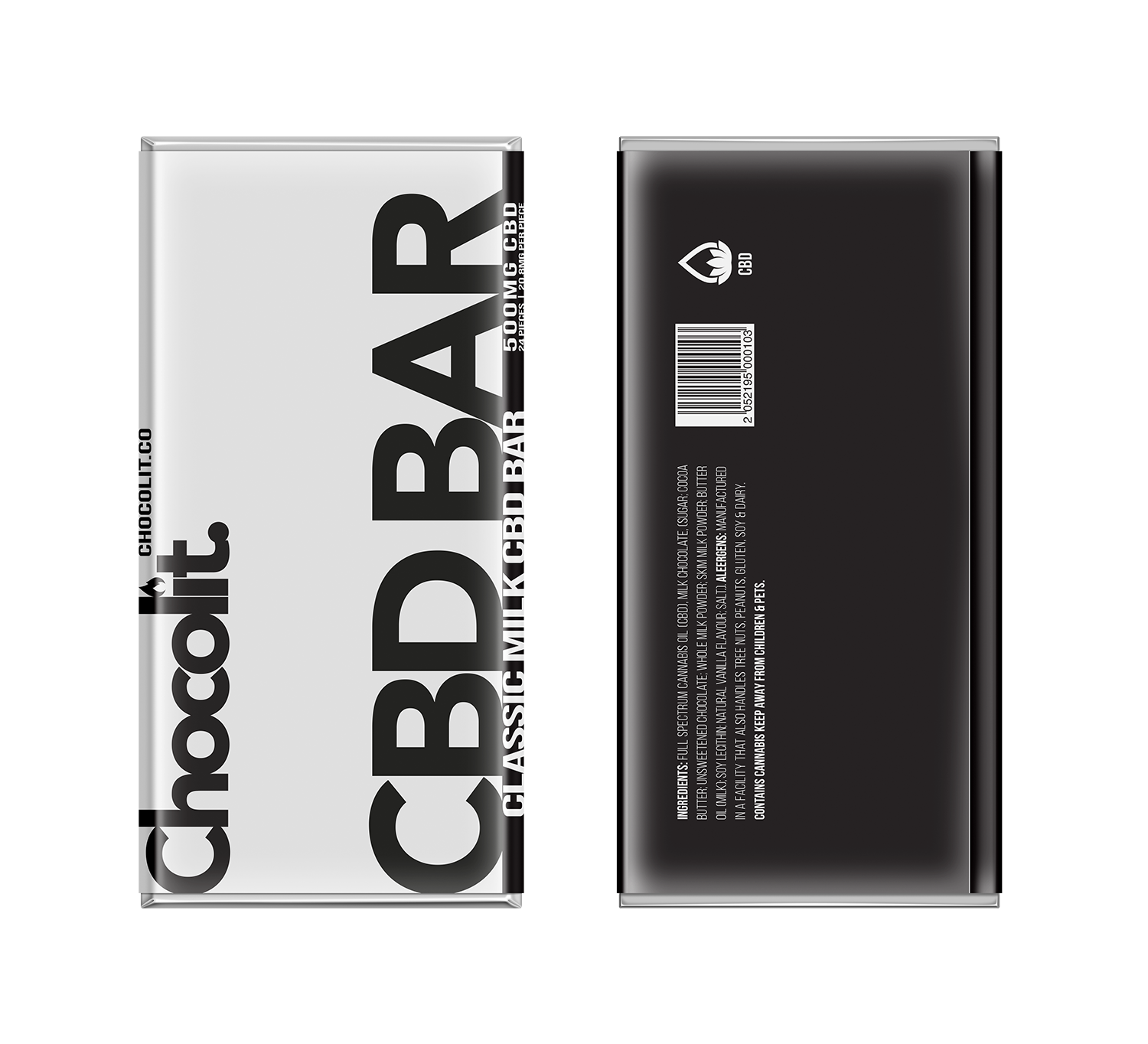 (500mg CBD) Milk Chocolate Bar By Chocolit