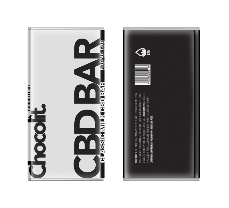 (500mg CBD) Milk Chocolate Bar By Chocolit