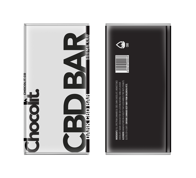 (500mg CBD) Vegan Dark Chocolate Bar By Chocolit