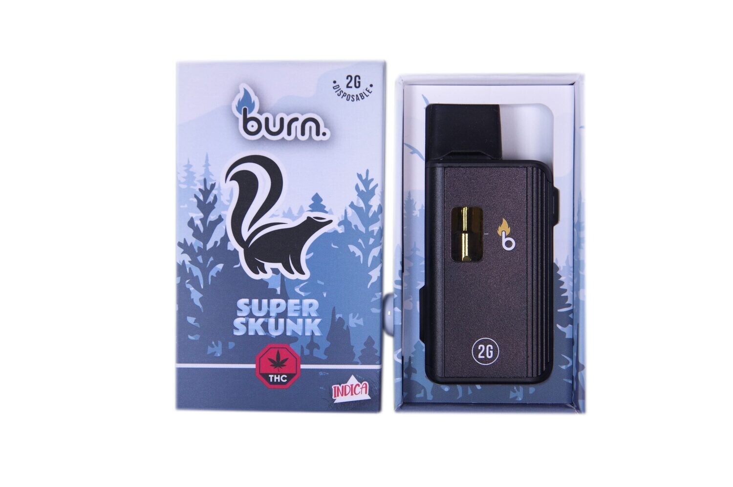 (2g) (Indica) Super Skunk Disposable Vape By Burn
