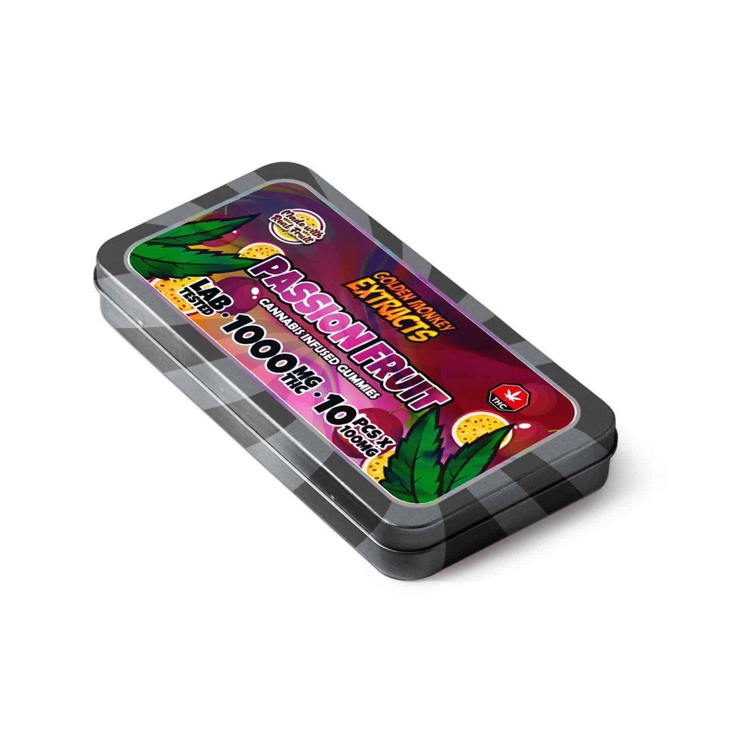 (1000mg THC) Passion Fruit High Dose Gummies By Golden Monkey (1000mg THC) Passion Fruit High Dose Gummies By Golden Monkey