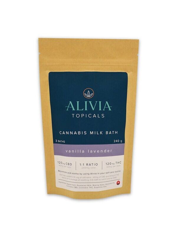 (120mg CBD/120mg THC) Vanilla Lavender Milk Bath By Alivia Topicals