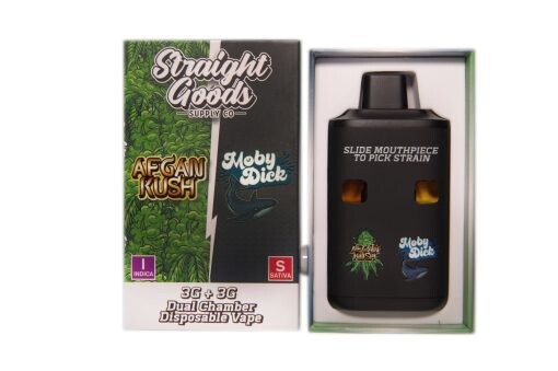(3 Grams + 3 Grams) Afghan Kush x Moby Dick Dual Chamber Vape By Straight Goods