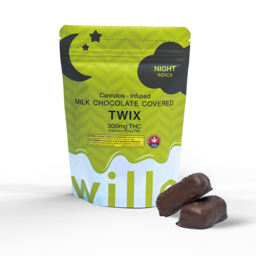 Milk Chocolate Indica Crunch Twix (300mg THC) By Willo