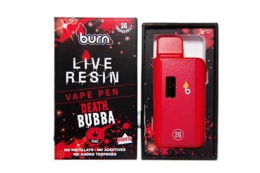 Live Resin 2g (Hybrid) (Death Bubba) Disposable Vape By Burn