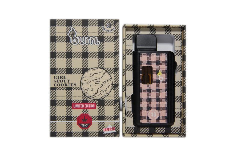 (3g) (Indica) Girl Scout Cookies Disposable Vape By Burn