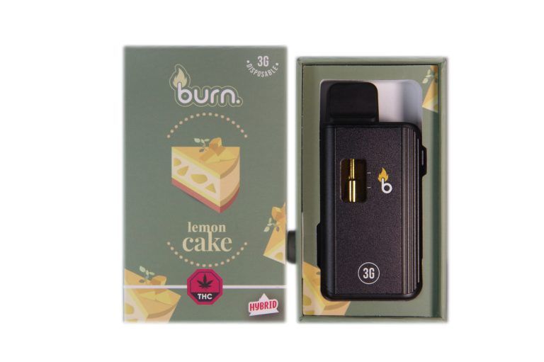 (3g) (Sativa) Lemon Cake Disposable Vape By Burn