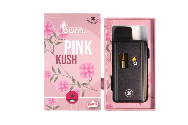 (3g) (Hybrid) Pink Kush Disposable Vape By Burn