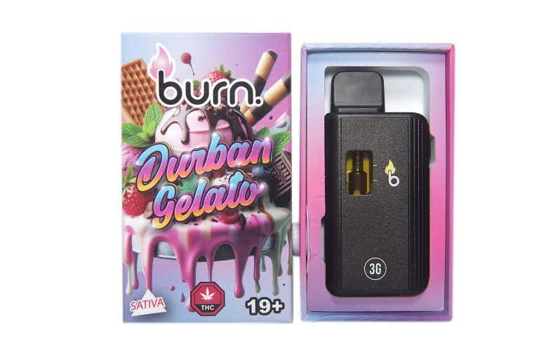 (3g) (Indica) Durban Gelato Disposable Vape By Burn