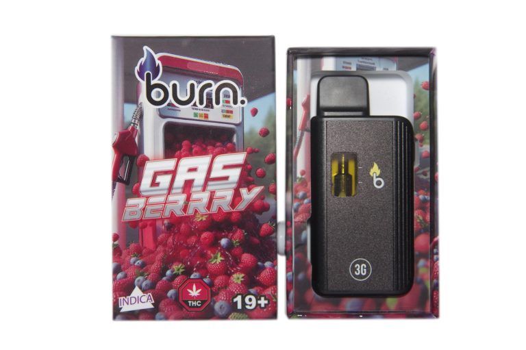 (3g) (Indica) Gas Berry Disposable Vape By Burn