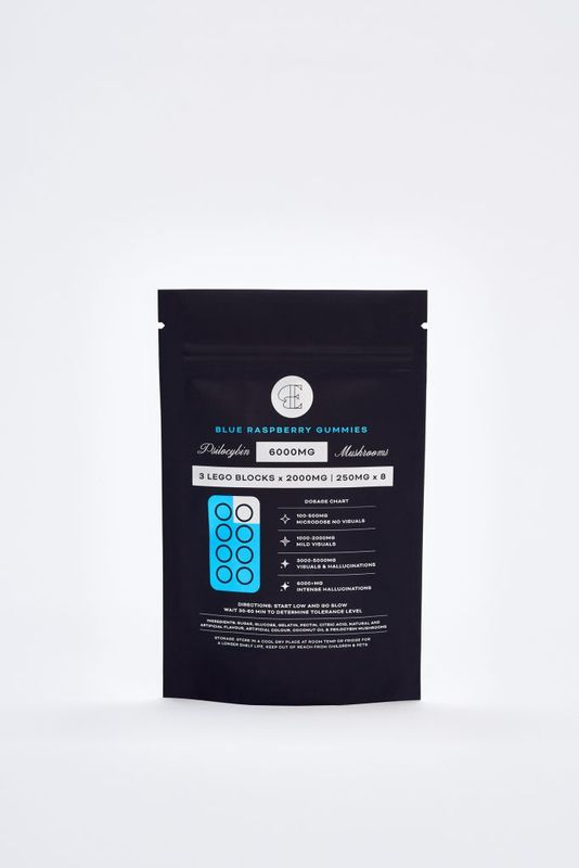 (6000mg) Psilocybin Blue Raspberry Gummies By Euphoria Psychedelics