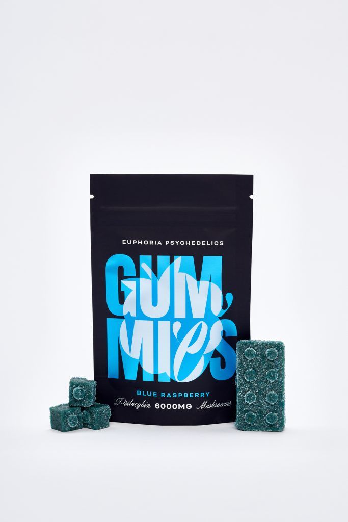 (6000mg) Psilocybin Blue Raspberry Gummies By Euphoria Psychedelics