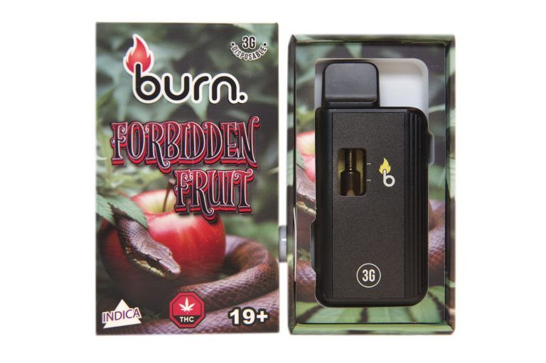 (3g) (Indica) Forbidden Fruit Disposable Vape By Burn