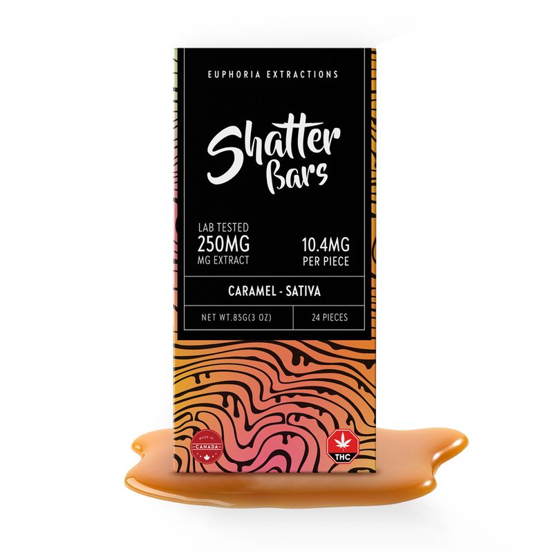Caramel Chocolate Sativa Bar By Euphoria Extractions (250mg) (Current Strain: Durban Poison)