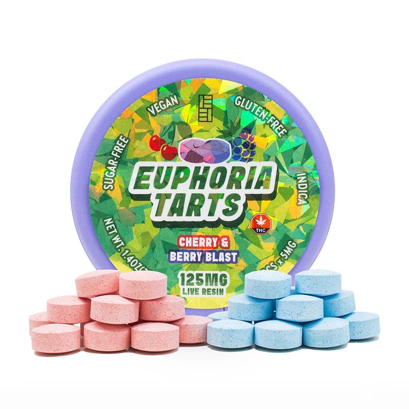 (125mg THC) Indica Live Resin Tarts By Euphoria Extractions
