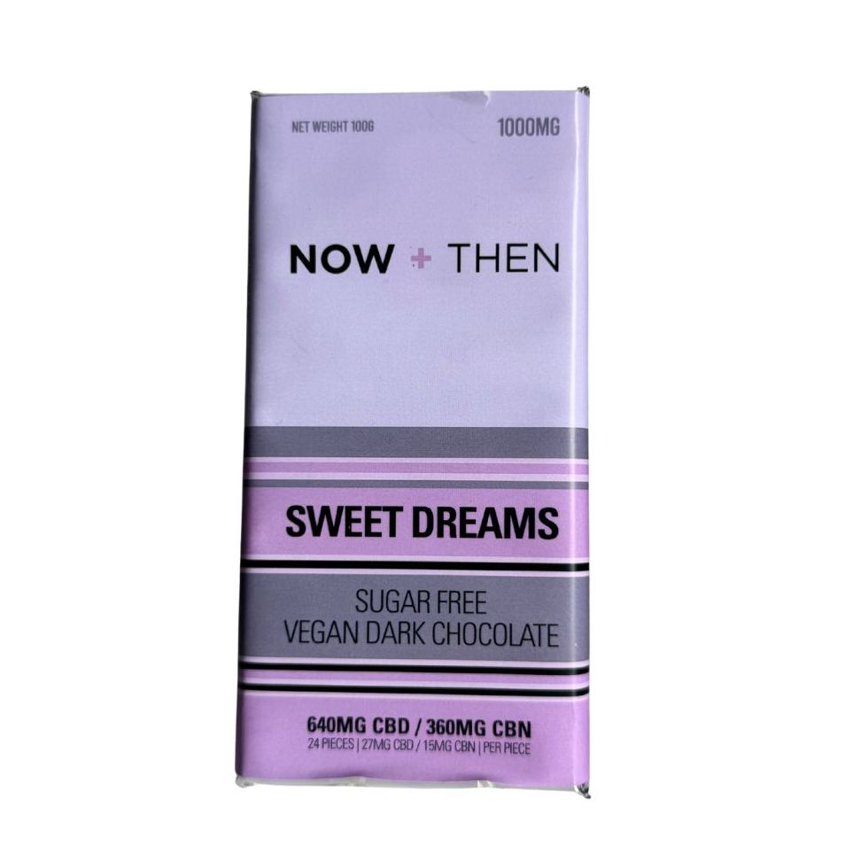 (640mg CBD/360mg CBN) (Sweet Dreams) Sugar Free Vegan Dark Chocolate By Now+Then
