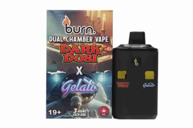 (3 Grams + 3 Grams) Dark Dosi + Gelato Dual Chamber Vape By Burn