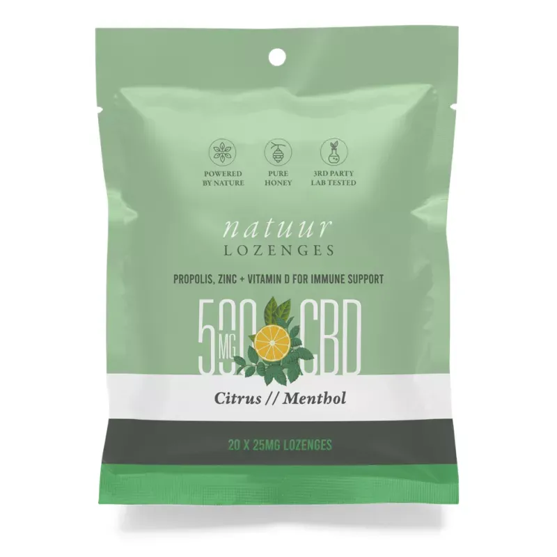 (500mg CBD) Citrus Menthol Lozenges By Natuur