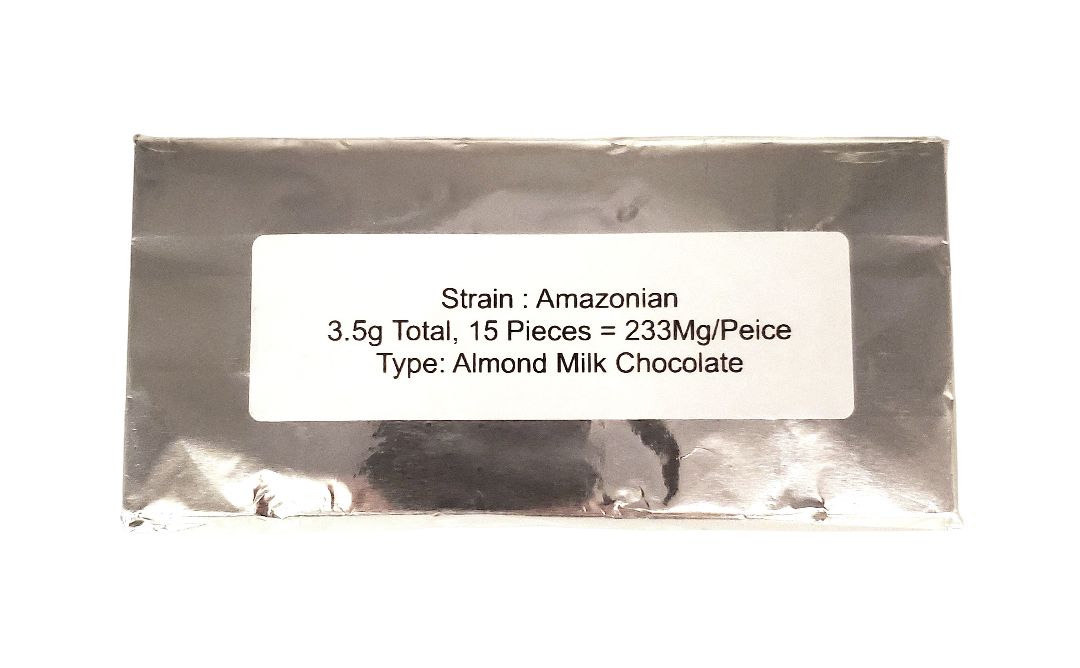 (3.5g Psilocybin) -Amazonian- Almond Milk Chocolate Bar By Theralife Naturals