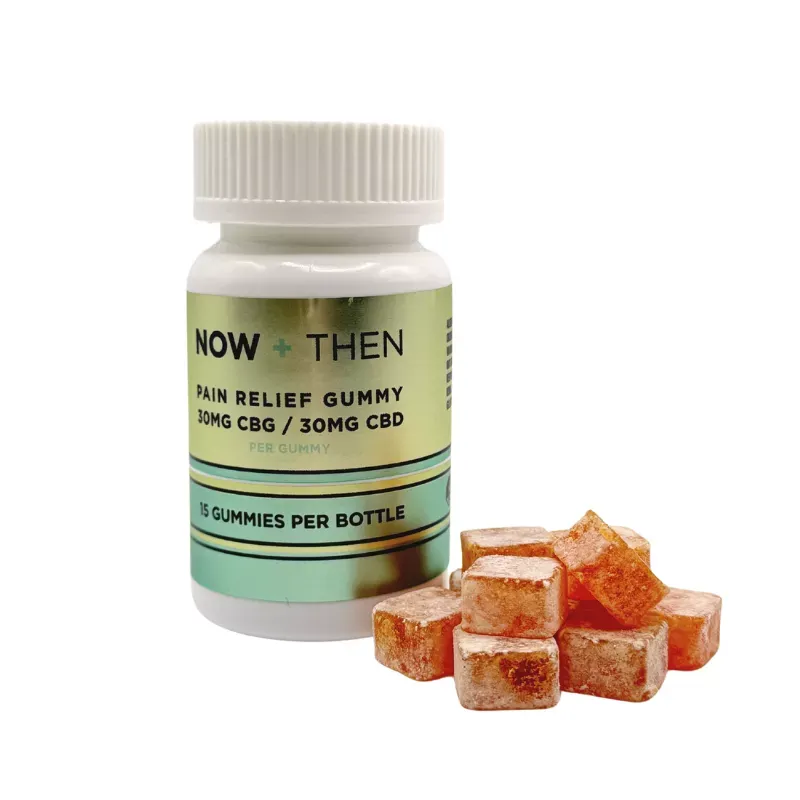 (30mg CBD + 30mg CBG) Pain Relief Gummies By Now+Then