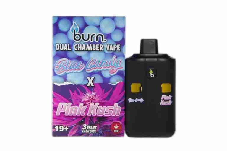 (3 Grams + 3 Grams) Blue Candy (Hybrid) + Pink Kush (Indica) Dual Chamber Vape By Burn