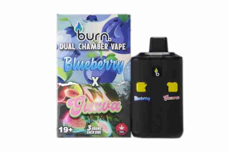 (3 Grams + 3 Grams) Blueberry (Indica) + Guava (Hybrid) Dual Chamber Vape By Burn