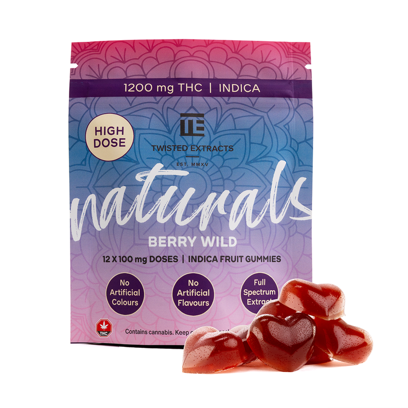 (1200mg Indica) Berry Wild High Dose - Naturals - By Twisted Extracts