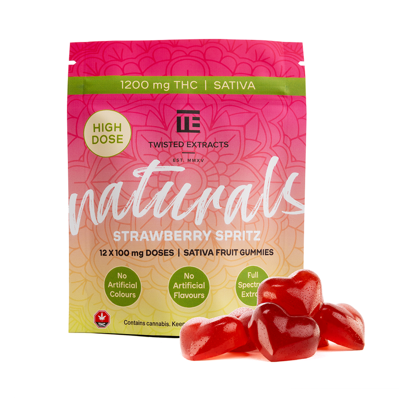 (1200mg Sativa) Strawberry Spritz - Naturals - By Twisted Extracts