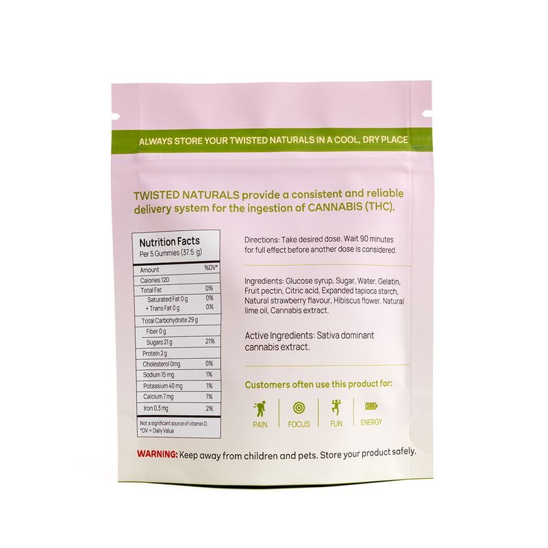 (1200mg Sativa) Strawberry Spritz - Naturals - By Twisted Extracts