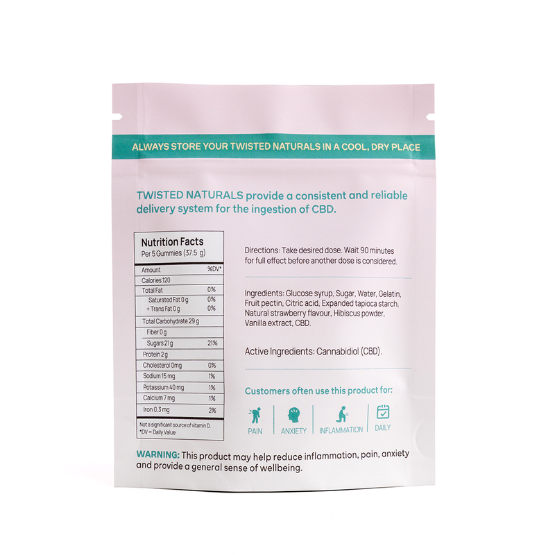 (1200mg CBD) Strawberry Creme High Dose - Naturals - By Twisted Extracts