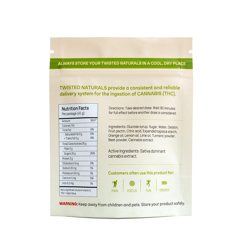 (200mg Sativa) Fresh Citrus - Naturals - By Twisted Extracts