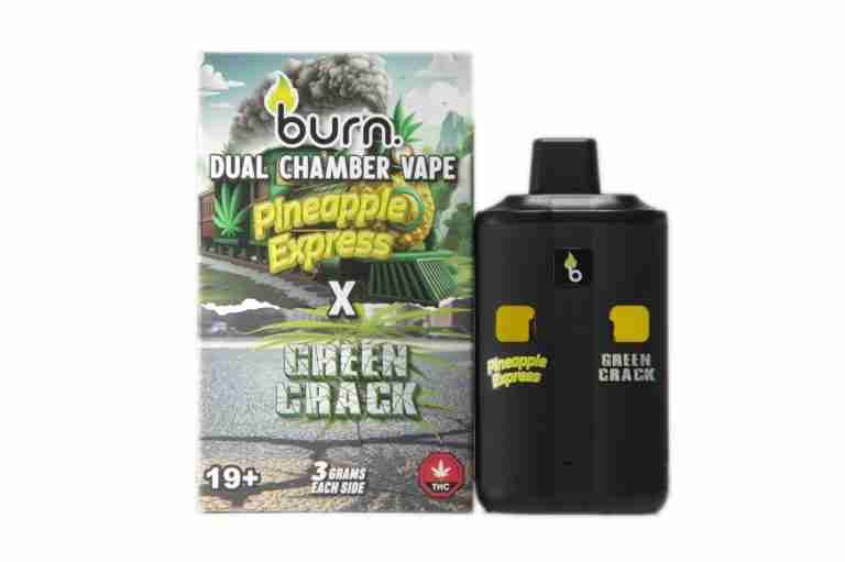 (3 Grams + 3 Grams) Pineapple Express (Sativa) + Green Crack (Sativa) Dual Chamber Vape By Burn