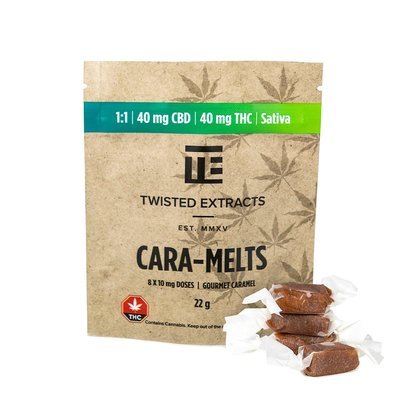 Cara-Melts 1:1 (40mgTHC/40mg CBD) by Twisted Extracts