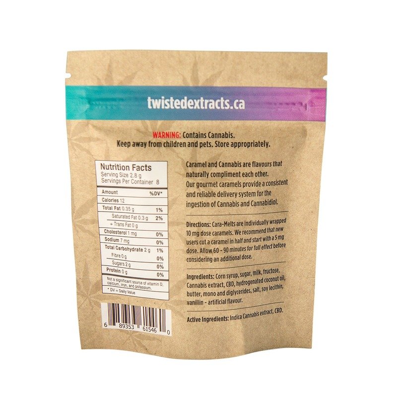 Cara-Melts 1:1 Indica/CBD (40mgTHC/40mg CBD) by Twisted Extracts