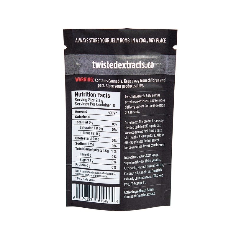 40mg 1:1 THC/CBD Watermelon Halley’s Comet Jelly Bomb (Full Spectrum) By Twisted Extracts