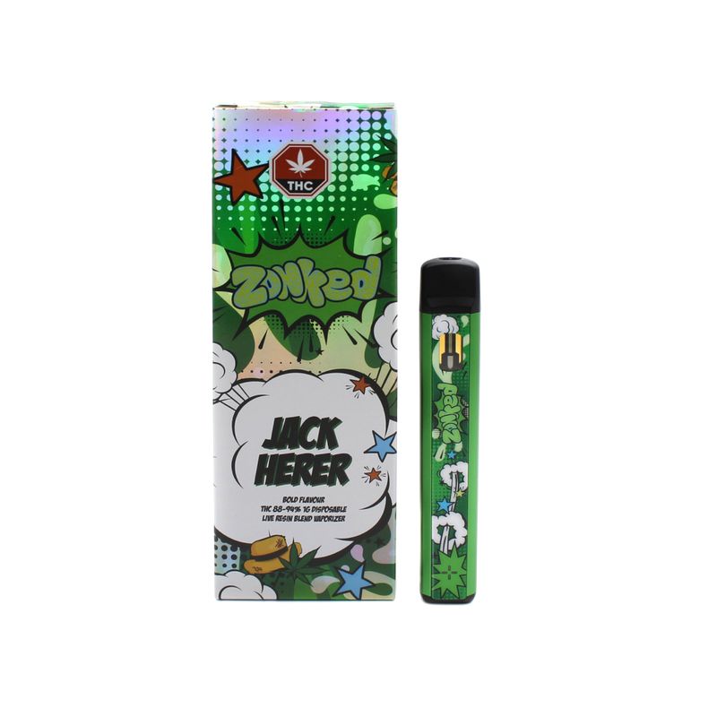 (1g) Jack Herer (Sativa) Live Resin Disposable By Zonked