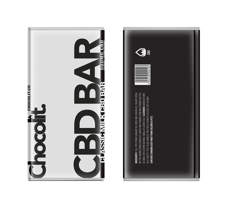 (500mg CBD) Milk Chocolate Bar By Chocolit
