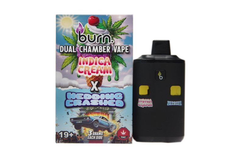(3 Grams + 3 Grams) Indica Cream (Indica) + Wedding Crashed (Sativa) Dual Chamber Vape By Burn