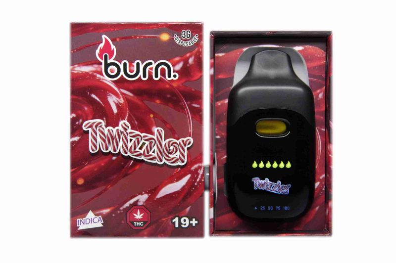 (3g) (Indica) Twizzler Disposable Vape By Burn