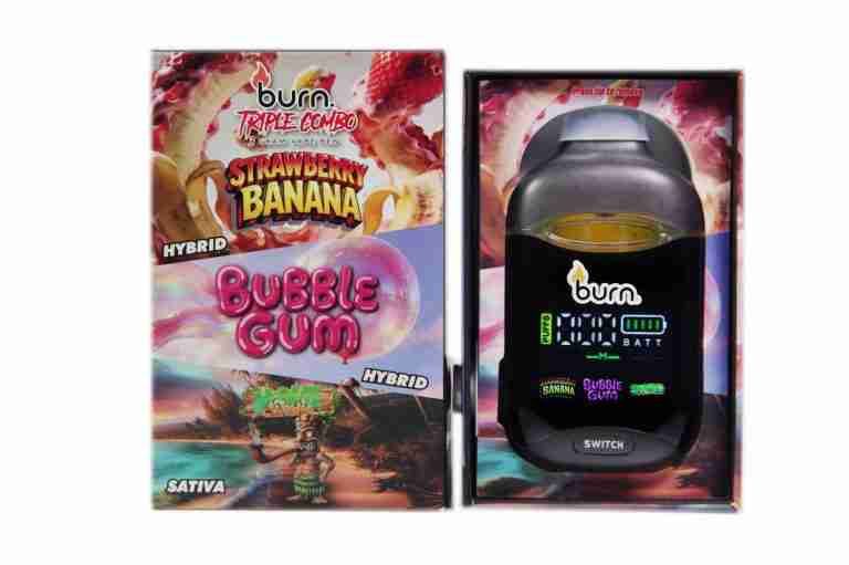 (3g) Strawberry Banana (Hybrid) + Bubblegum (Hybrid) + Maui Wowie (Sativa) Vape By Burn