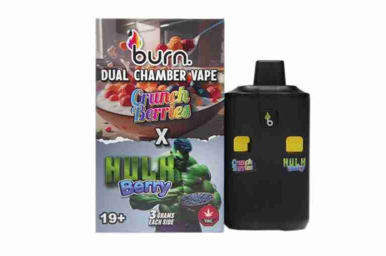 (6g) Crunch Berries (Indica) + Hulk Berry (Sativa) Vape By burn