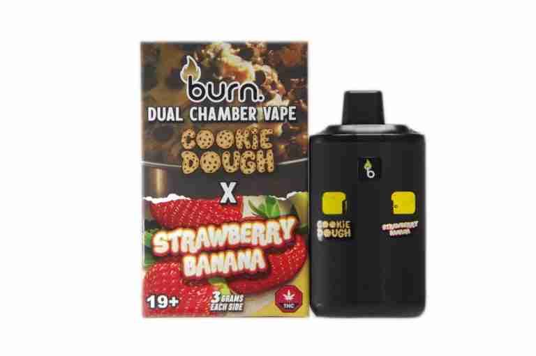 (6g) Cookie Dough (Hybrid) + Strawberry banana (Hybrid) Vape By Burn