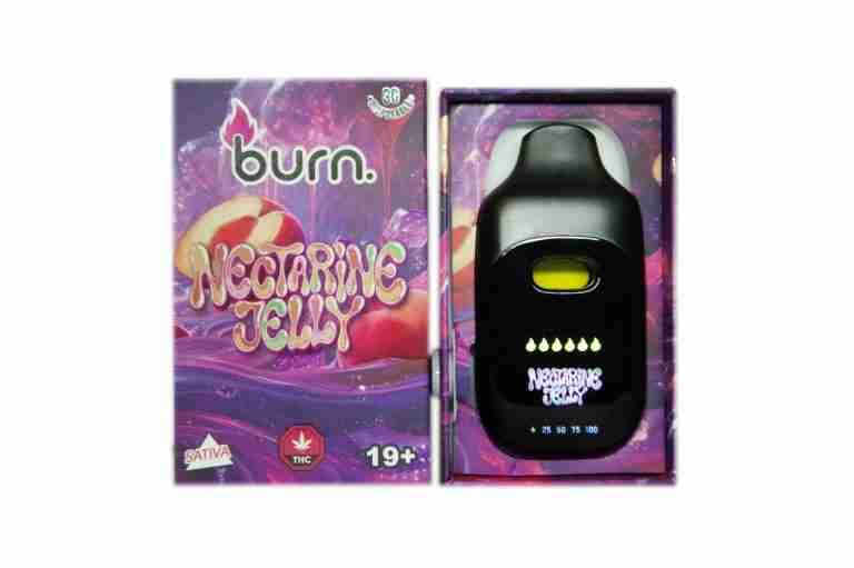 (3g) (Sativa) Nectarine Jelly Disposable Vape By Burn