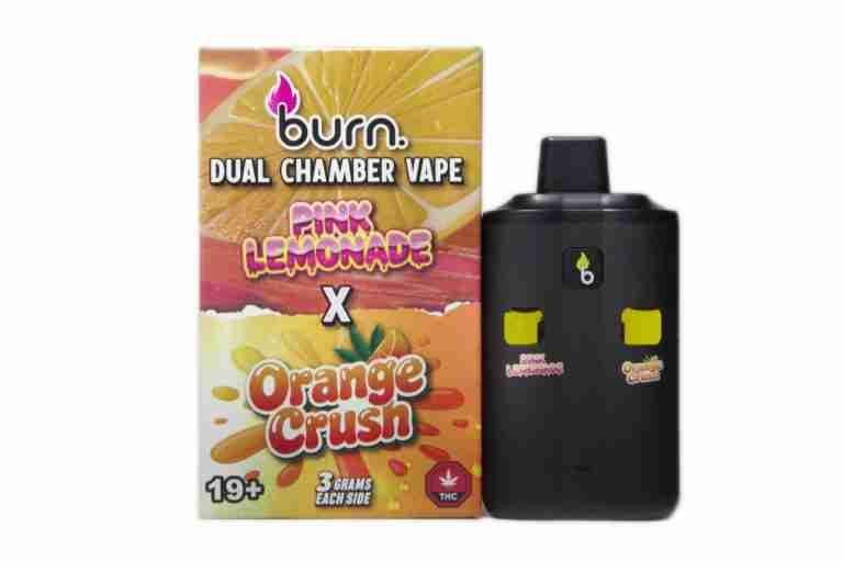 (3 Grams + 3 Grams) Pink Lemonade (Hybrid) x Orange Crush (Hybrid) Chamber Vape By Burn