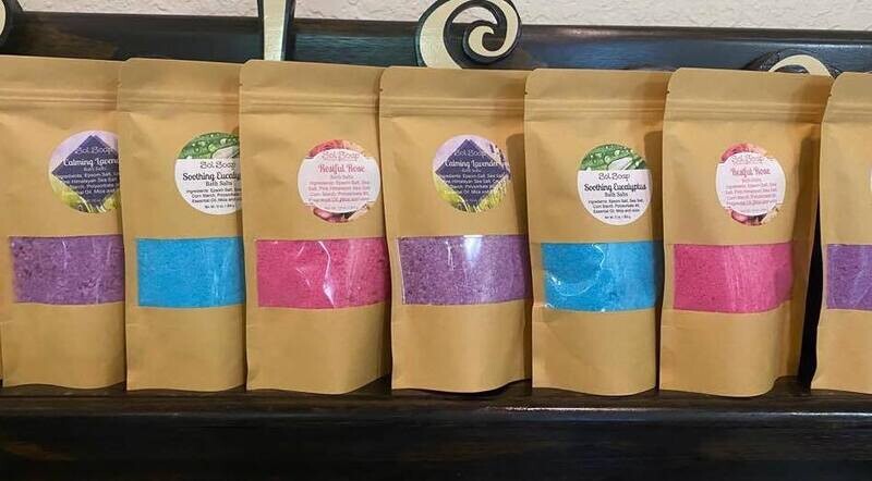 Bath Salts (Relaxing soaking salts, 3 scents Lavender, Eucalyptus Mint, and Rose) (Limited Supply)