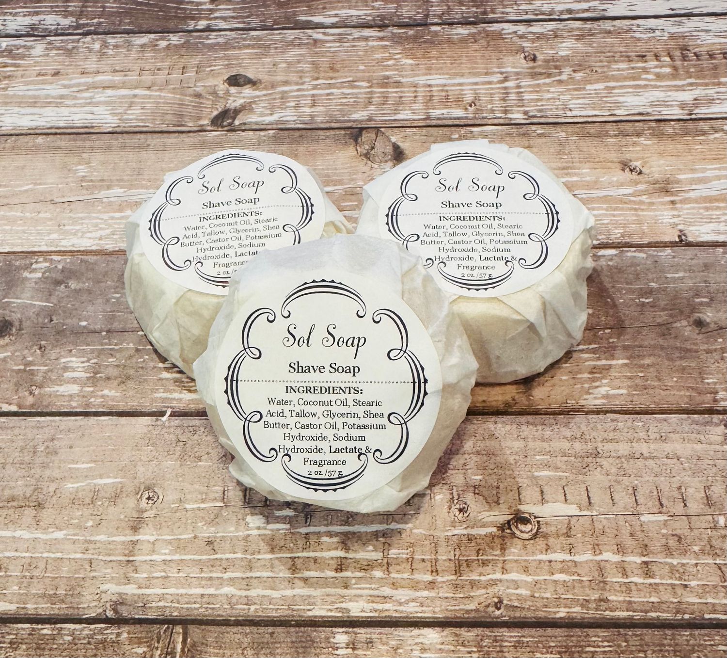 "Shave Soap" (Scented in Barber Shop Scent) (Also have an unscented bar, so please let me know if you prefer unscented)